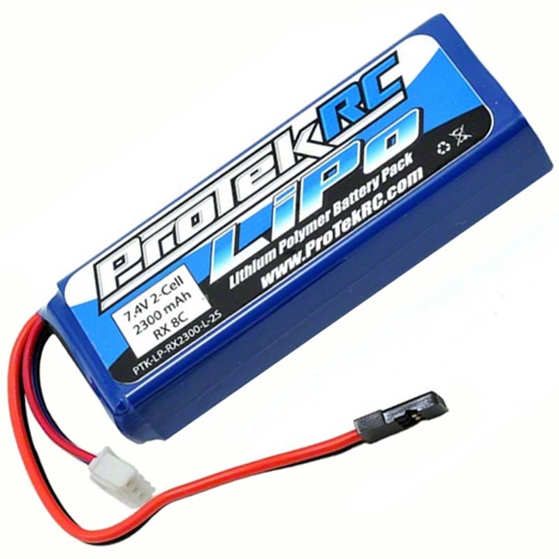 Protek Rc 2s Lipo Receiver Battery Pack 74v2300mah Ptk Lp Rx2300l 2s 5836