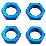 Team Associated Aluminum Serrated Wheel Hex Nut (17mm) (4).