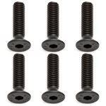 Team Associated 4x20mm Flat Head Hex Screw (6).