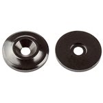 Team Associated Factory Team Aluminum Wing Buttons (Black) (2).