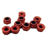 CRC 4-40 red anodized aluminum locknuts (10).