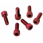 CRC 4-40x5/16" Red Aluminum Cap Head Screws (6).