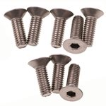 Mugen Seiki SJG 4x12mm Titanium Flat Head Screws (8).