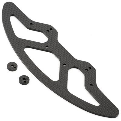 XRAY X10 Graphite Front Bumper & Shims (2.5mm).[XRA371040]